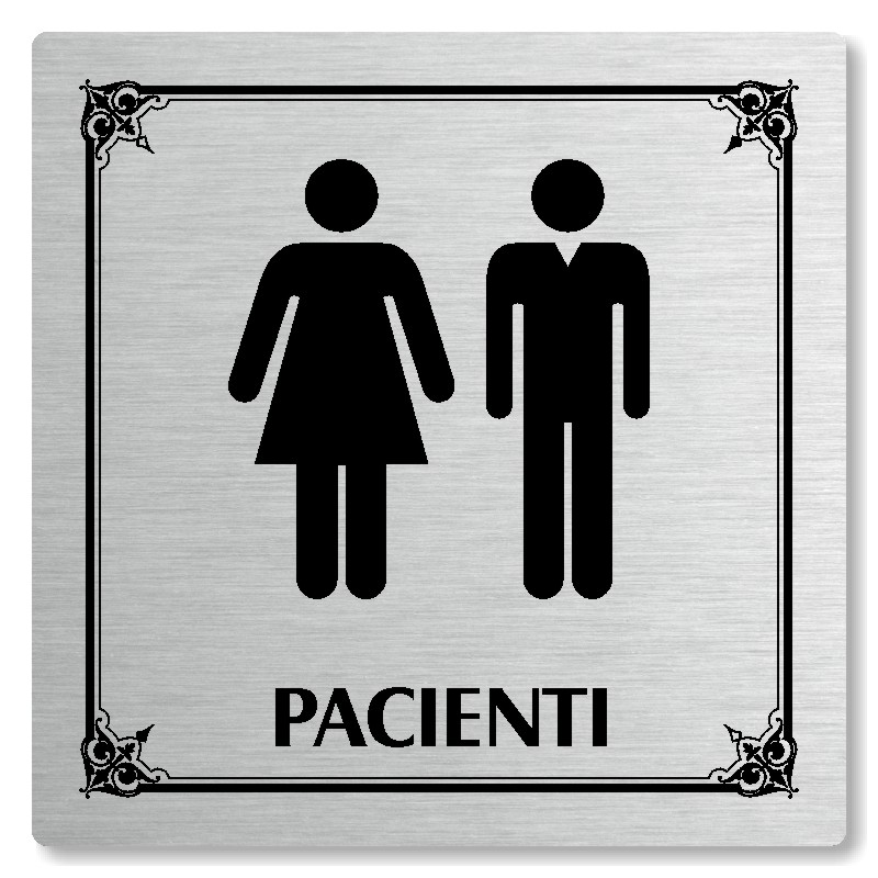 WC pacienti, 100x100mm, stříbrná, Nebraska